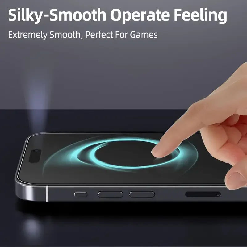 3Pcs Oleophobic Coating Dust Free Easy Installation Matte Screen Protector For iPhone 16 14 13 12 11 15 17 Pro Max XS X XR Glass