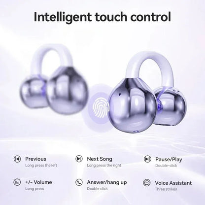 Wireless Bone Conduction Bluetooth 5 4 Sport Earbuds OWS Ear Clip Headphones Waterproof Comfortable With Digital Display
