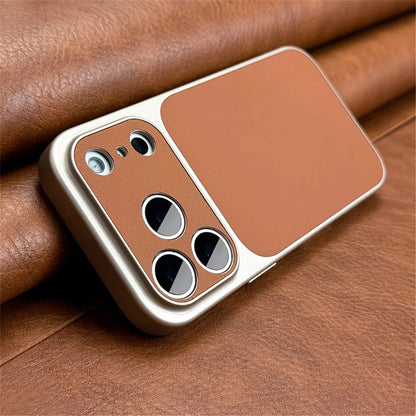 Luxury Plating Leather Texture Case - iPhone 18 Series Accessories In USA