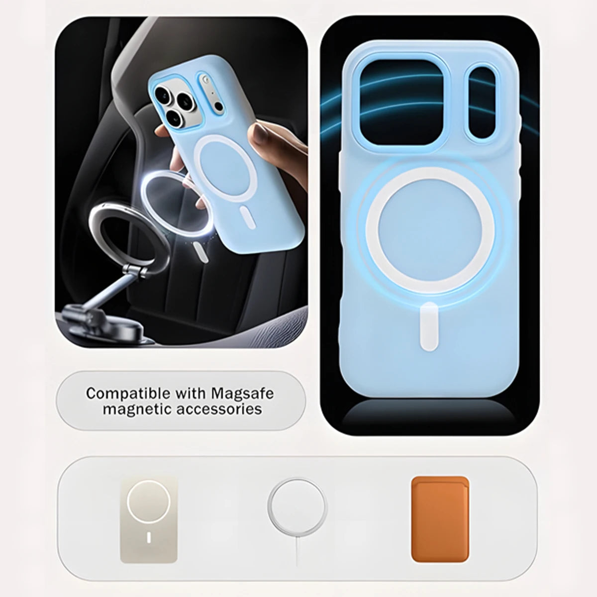 Luxury Candy Color 2-in-1 Magnetic Phone Case for iPhone 17/16/15/14/13/12/11 Pro Max Plus , Matte Soft Shockproof Skin-Friendly Cover with Magnetic Wireless Charging