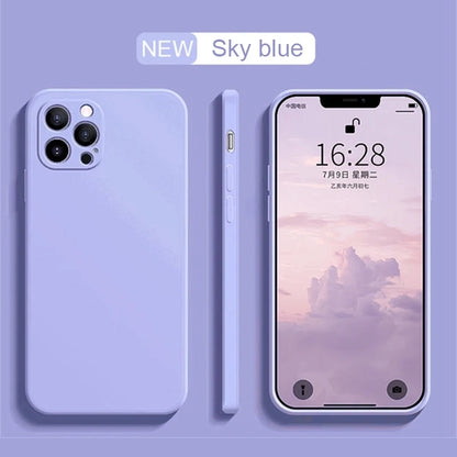 Plum red Anti Drop Case For iPhone 16 11 12 13 14 15 Pro Max 12 Mini 7 8 X XS XR Cover Coque Funda Silicone Soft TPU Back Cover