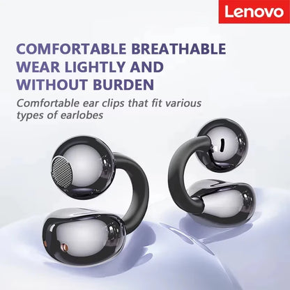 Lenovo TA410 Bluetooth Earbuds Wireless Headphones Ear Clip TWS Earphones Noise Cancelling Sports Gaming Headset for Android iOS