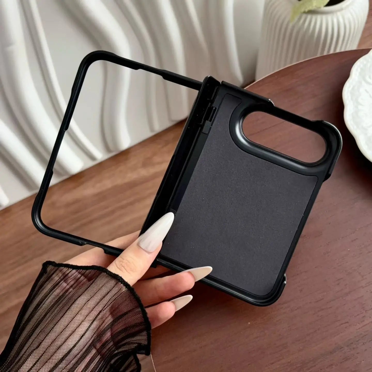 Business Luxury Leather Magnetic Case for iPhone Ultra 18 Ultra Fold With screen Borders Hinge Protection for Magsafe Cover