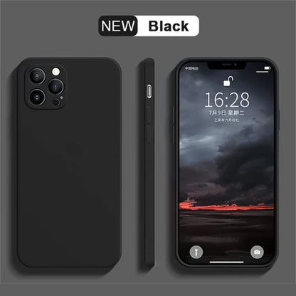 Plum red Anti Drop Case For iPhone 16 11 12 13 14 15 Pro Max 12 Mini 7 8 X XS XR Cover Coque Funda Silicone Soft TPU Back Cover