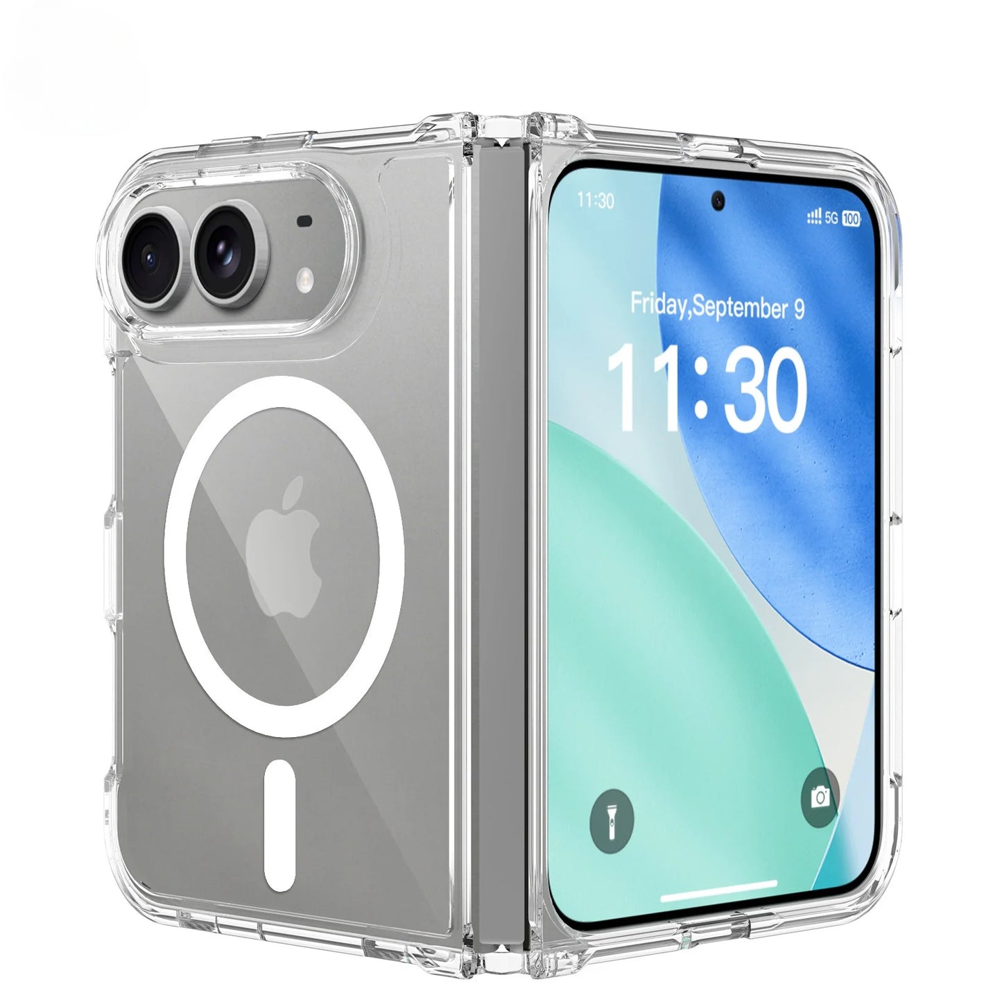 Original For Magsafe Magnetic Wireless Charging Phone Case For iPhone 18 Fold Clear Protective Cover For iPhone 18 Fold Ultra