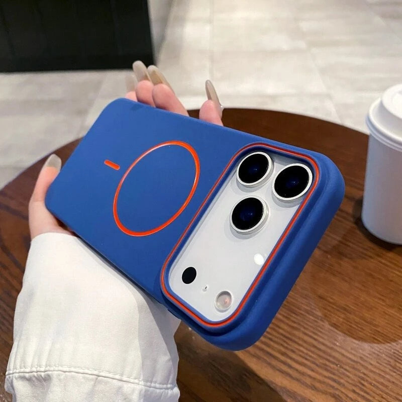 Luxury Magnetic Soft Silicone Phone Case For iPhone 11 12 13 14 15 16 17 Pro Max Air Magsafe Shockproof Bumper Back Case Cover