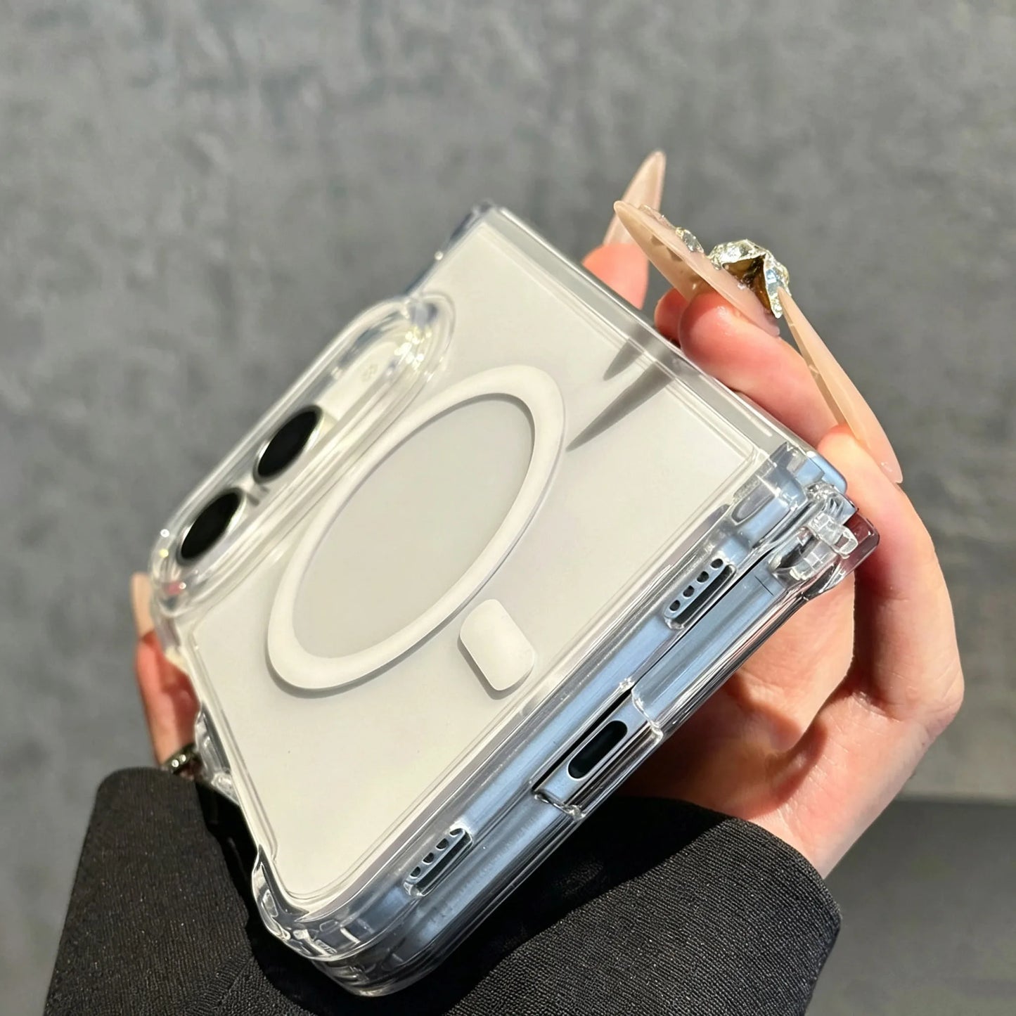 Original For Transparent Magnetic Phone Case for iPhone Ultra 18 Fold 18 Fold Ultra 18 Fold Shockproof Hard Back Cover