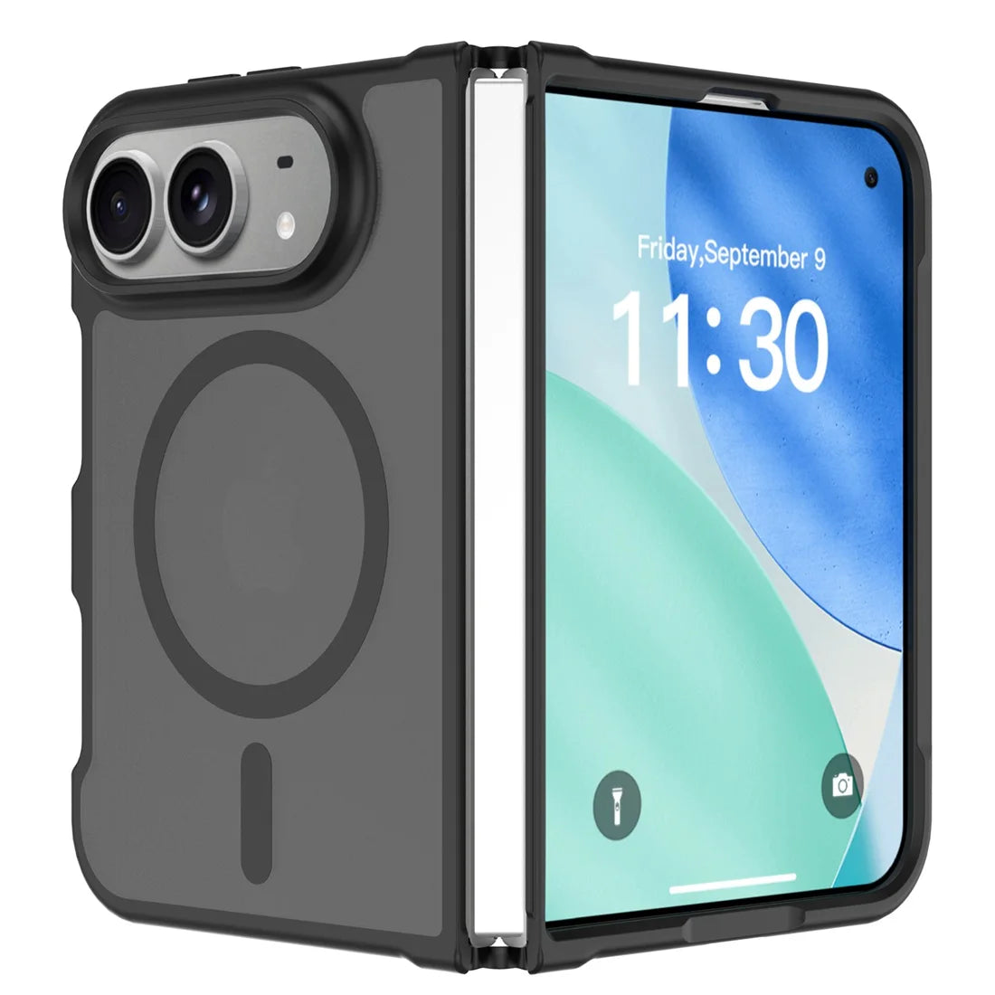 For iPhone 18 Fold Matte Magnetic Case, Compatible with MagSafe Drop Protection Translucent Cover For iPhone 18 Ultra