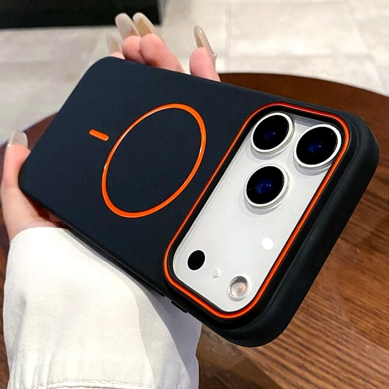 Luxury Magnetic Soft Silicone Phone Case For iPhone 11 12 13 14 15 16 17 Pro Max Air Magsafe Shockproof Bumper Back Case Cover