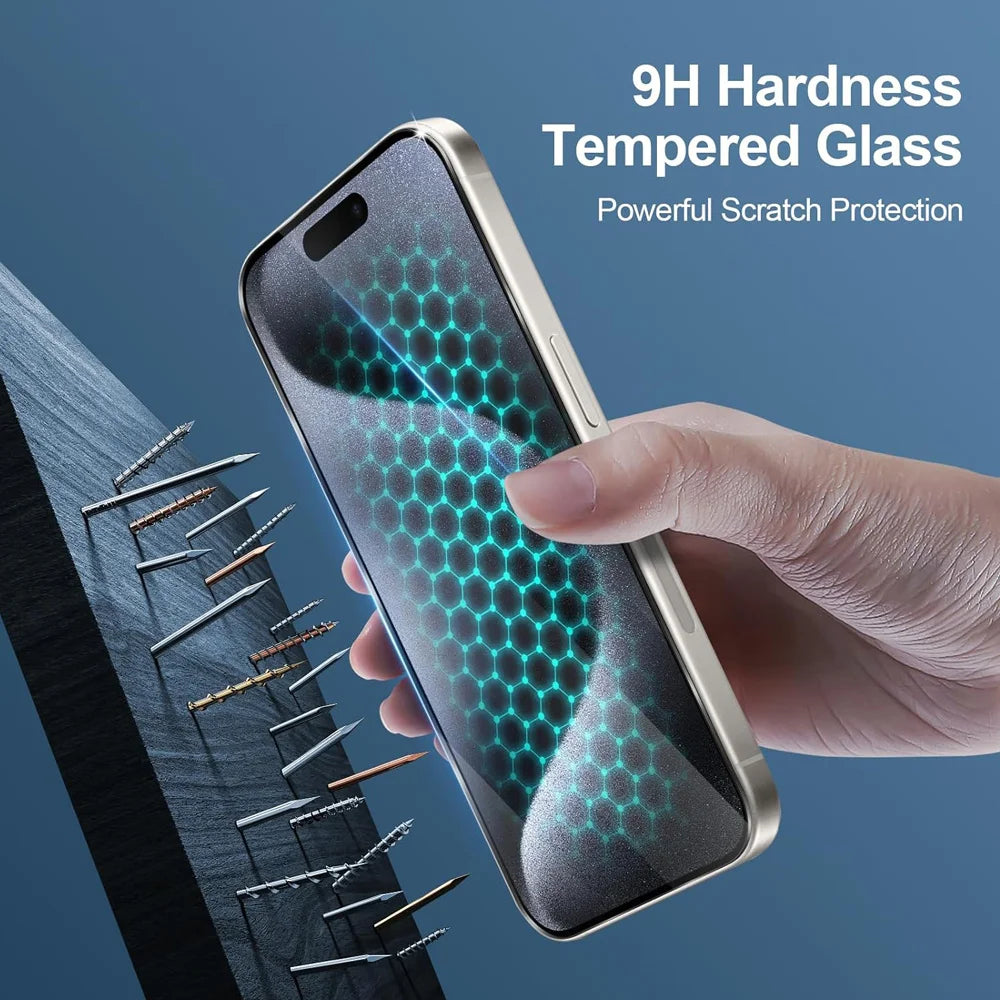 1~4Pcs Tempered Glass For iPhone 18 17 16 15 14 Pro Max Screen Protector iPhone 11 12 13 Mini Glass Film For iPhone 17 Pro