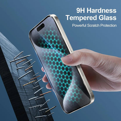1~4Pcs Tempered Glass For iPhone 18 17 16 15 14 Pro Max Screen Protector iPhone 11 12 13 Mini Glass Film For iPhone 17 Pro