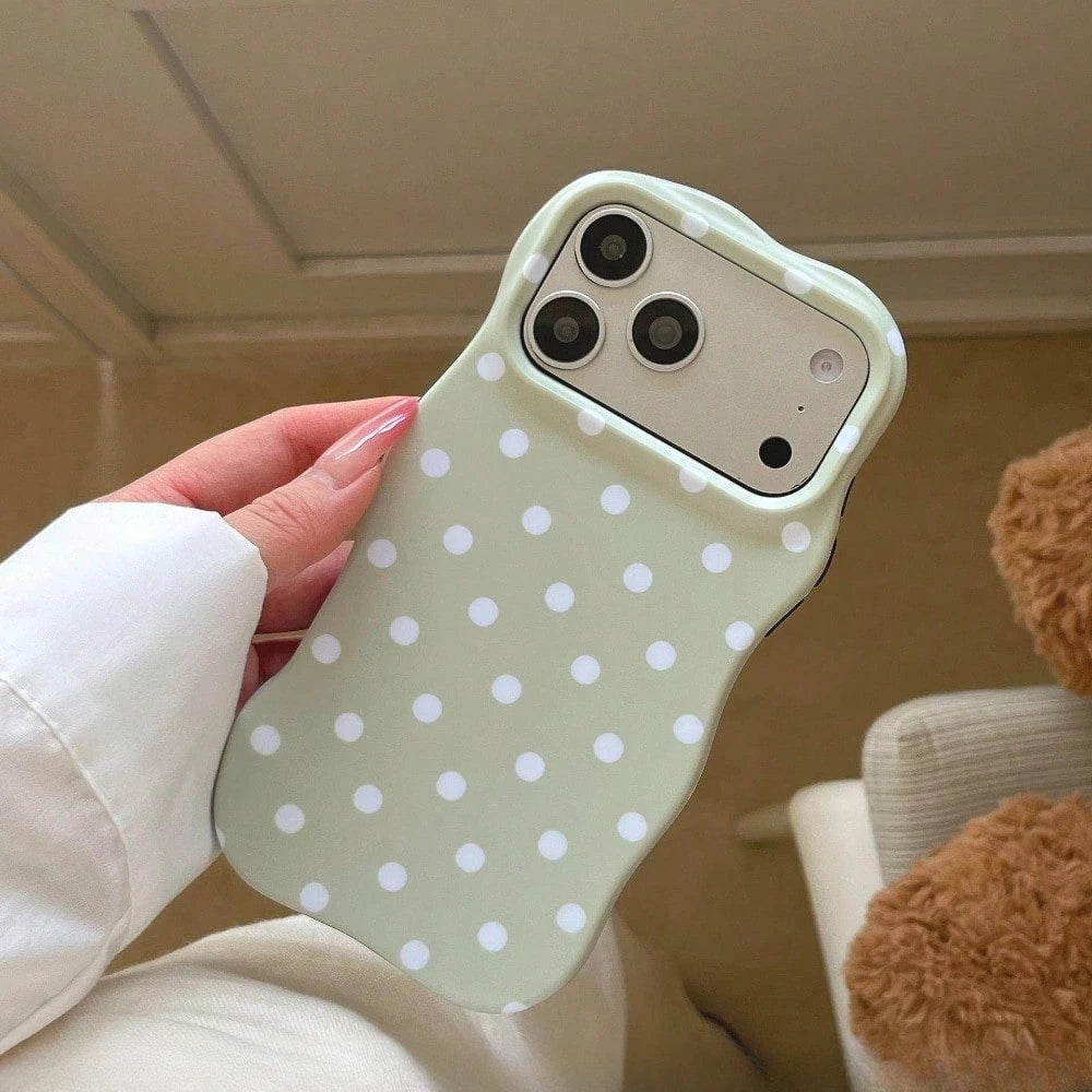 Polka Dots, Wave Resistant Phone Case, Compatible with IPhone 11/12/13/14/15/16/17 Pro Max/17Pro Series, Summer Phone Case.