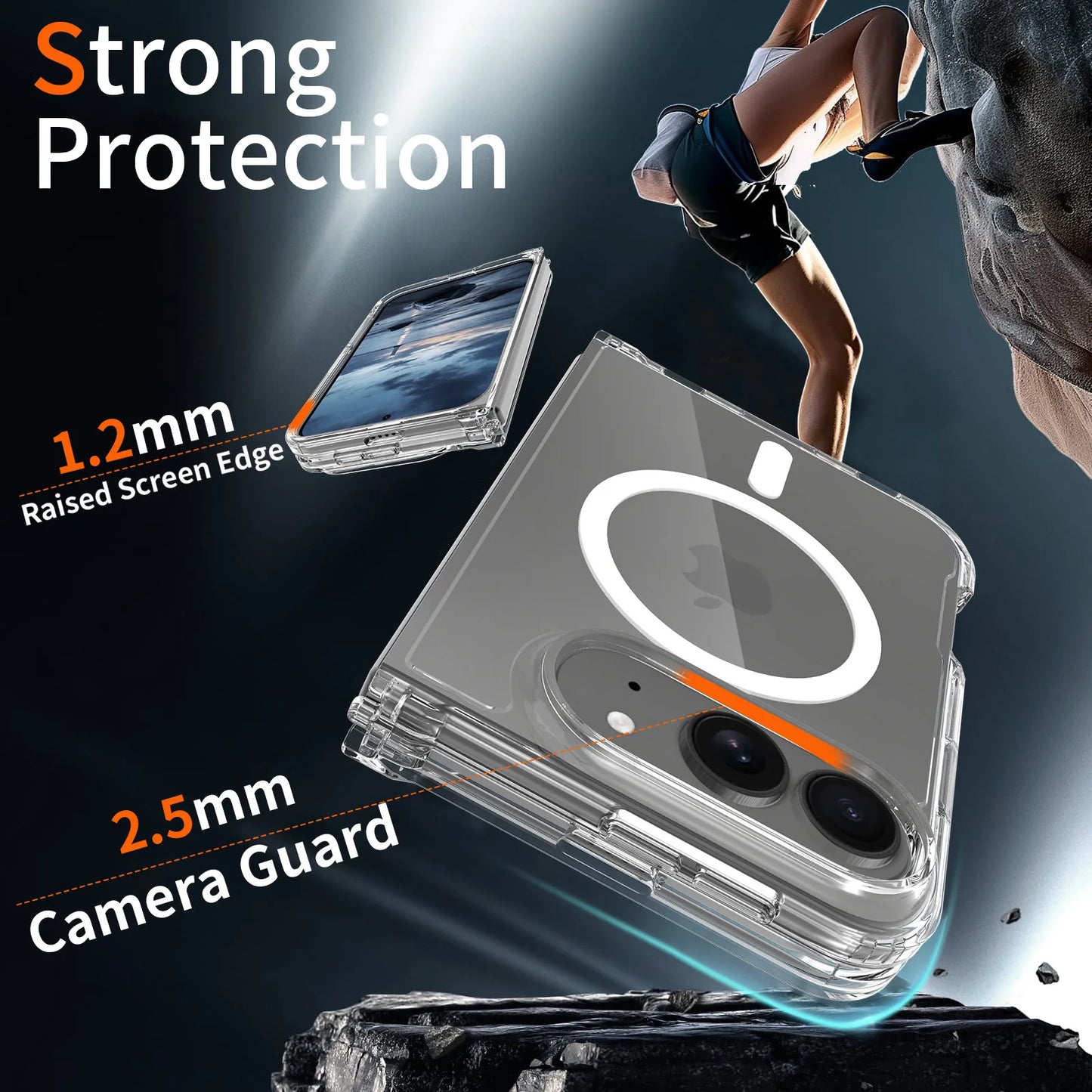 Original For Magsafe Magnetic Wireless Charging Phone Case For iPhone 18 Fold Clear Protective Cover For iPhone 18 Fold Ultra