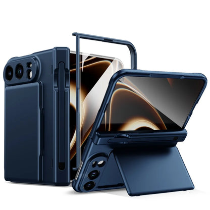 Screen Glass Film S Pen Hinge Protect Phone Case For iPhone Ultra 18 Fold Card Slot Wallet Scratch-resistant Hard Business Cover
