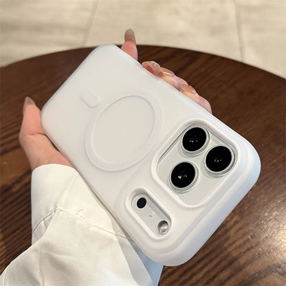 Luxury Candy Color 2-in-1 Magnetic Phone Case for iPhone 17/16/15/14/13/12/11 Pro Max Plus , Matte Soft Shockproof Skin-Friendly Cover with Magnetic Wireless Charging