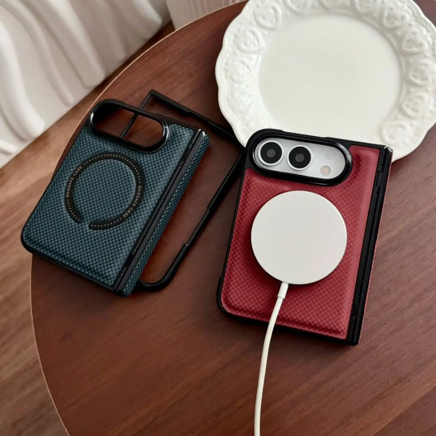 Business Luxury Leather Magnetic Case for iPhone Ultra 18 Ultra Fold With screen Borders Hinge Protection for Magsafe Cover