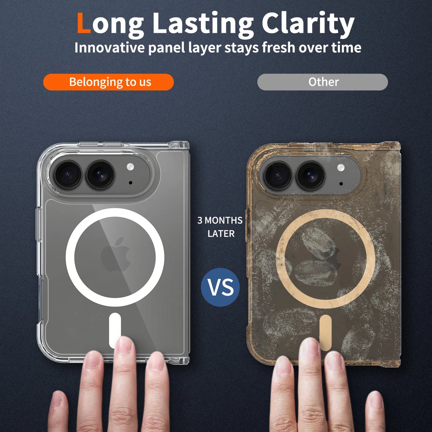 Original For Magsafe Magnetic Wireless Charging Phone Case For iPhone 18 Fold Clear Protective Cover For iPhone 18 Fold Ultra