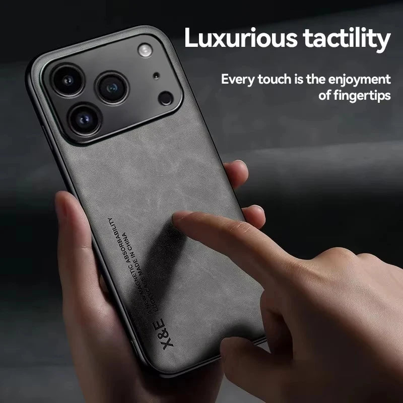 Premium Durable Luxury Soft Leather Phone Case For iPhone 17 16 15 14 11 13 12 Pro Max 17 Air 16e 13 Mini Shockproof Cover