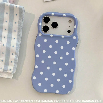 Polka Dots, Wave Resistant Phone Case, Compatible with IPhone 11/12/13/14/15/16/17 Pro Max/17Pro Series, Summer Phone Case.