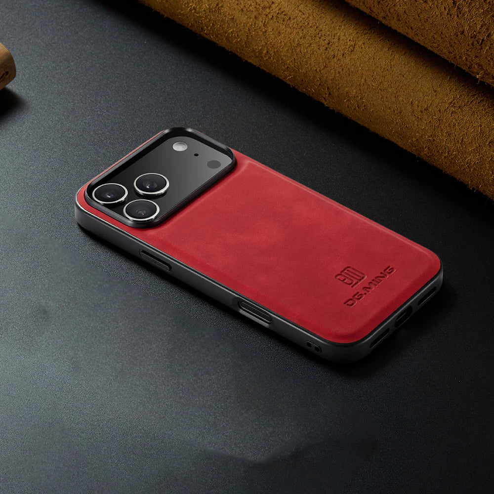 Magnetic Genuine Leather Case for iPhone 17 Pro Max 17 Air 17 Pro Cover Magnet Mag-safe Wireless Charge Shockproof Soft Shell