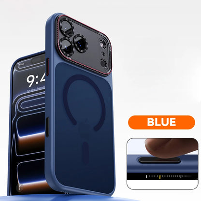 Luxury Magnetic Camera Bumper Protection Case For iPhone 17 16 15 14 Pro Max Wireless Charging Shockproof Hard Matte Clear Cover