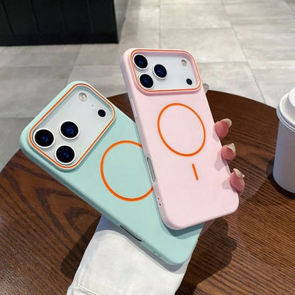 Luxury Magnetic Soft Silicone Phone Case For iPhone 11 12 13 14 15 16 17 Pro Max Air Magsafe Shockproof Bumper Back Case Cover