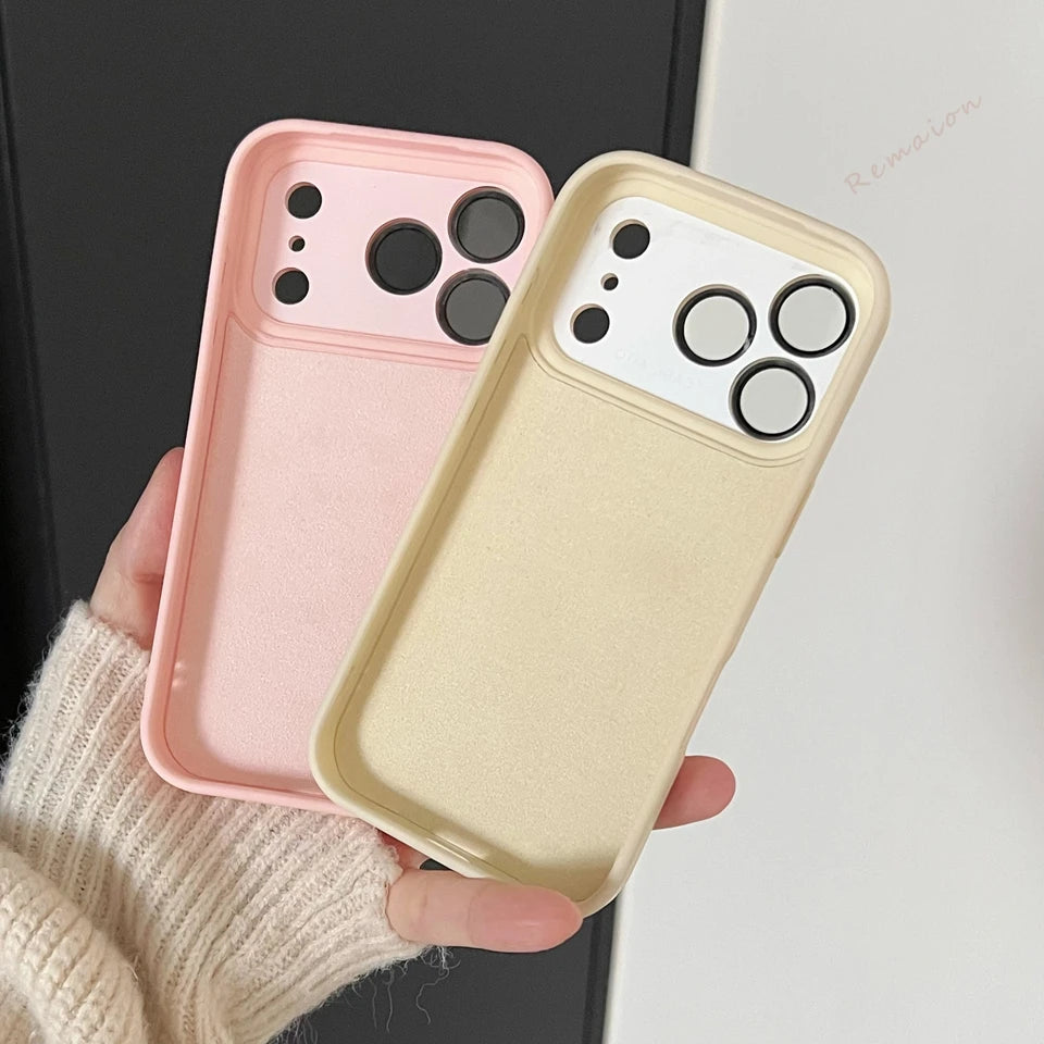 Big Window Liquid Silicone Phone Case For iPhone 17 Air 16 15 14 Plus 12 13 16 Pro Max Magsafe Official Soft Protector Cover