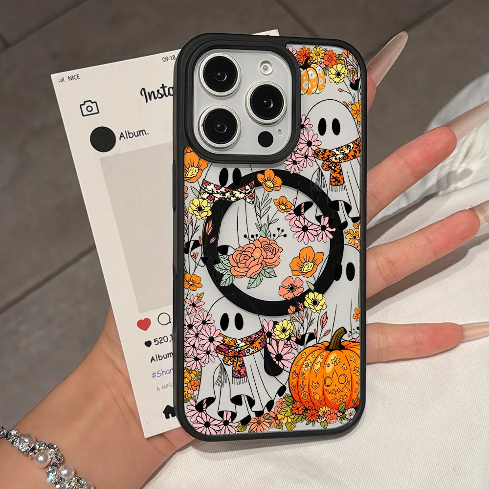 Floral Ghost Magnetic Wireless Case - iPhone 18 Series Accessories In USA