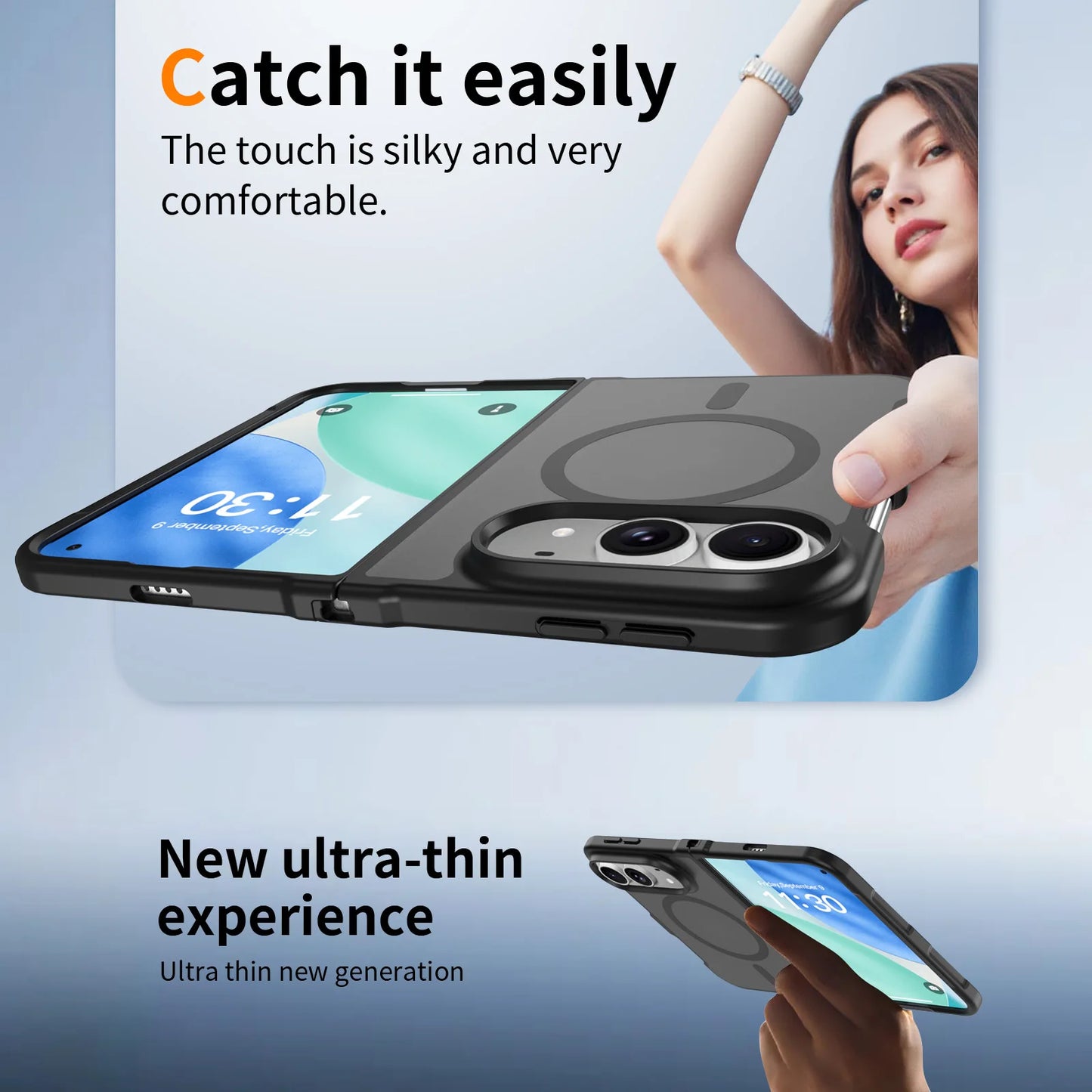 For iPhone 18 Fold Matte Magnetic Case, Compatible with MagSafe Drop Protection Translucent Cover For iPhone 18 Ultra