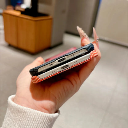 Luxury Carbon Fiber Kevlar PC Ultra-Thin Case For iPhone Air 17 16 15 14 13 Pro Max For Magsafe Magnetic Frameless Phone Cover