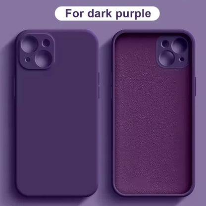 Plum red Anti Drop Case For iPhone 16 11 12 13 14 15 Pro Max 12 Mini 7 8 X XS XR Cover Coque Funda Silicone Soft TPU Back Cover