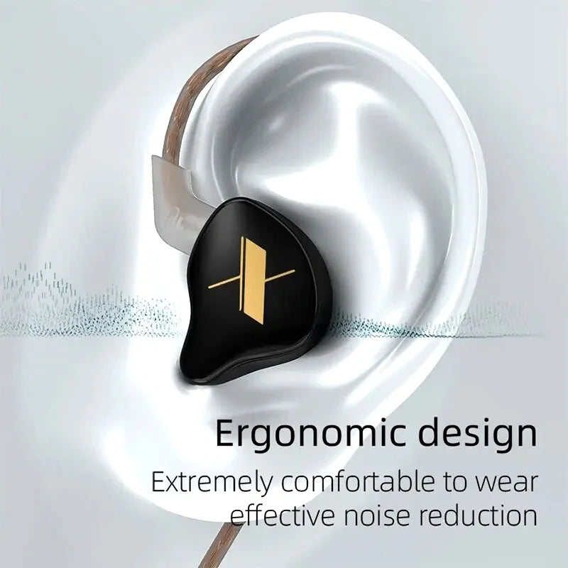 KZ EDX Wired Earphones With Microphone Dynamic HIFI Bass Music Earbuds In Ear Monitor Headphones Noise Cancelling Sport Headset