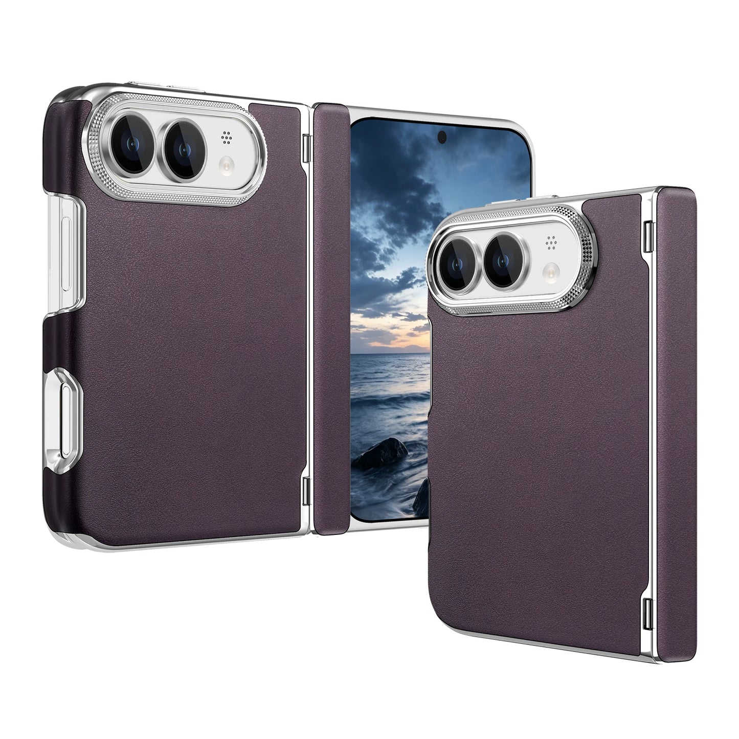 For iPhone Ultra 18 Fold Case Luxury Leather Matte Magnetic Wireless Charging Shockproof Protection Hard Back Cover Accessories