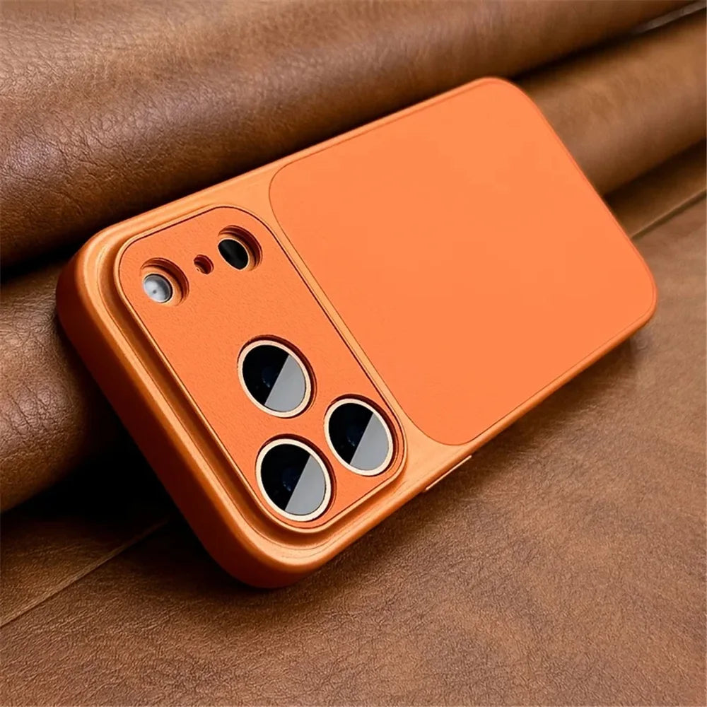 Luxury Plating Leather Texture Case - iPhone 18 Series Accessories In USA