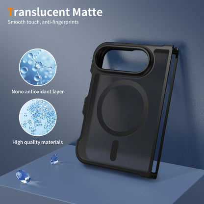 For iPhone 18 Fold Matte Magnetic Case, Compatible with MagSafe Drop Protection Translucent Cover For iPhone 18 Ultra