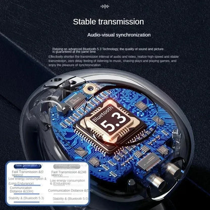 T75 Sport Bone-Conduction Bluetooth 5.3 Earphones HiFi Sound Wireless Headphones Earclip Waterproof Open Ear Headset Earring