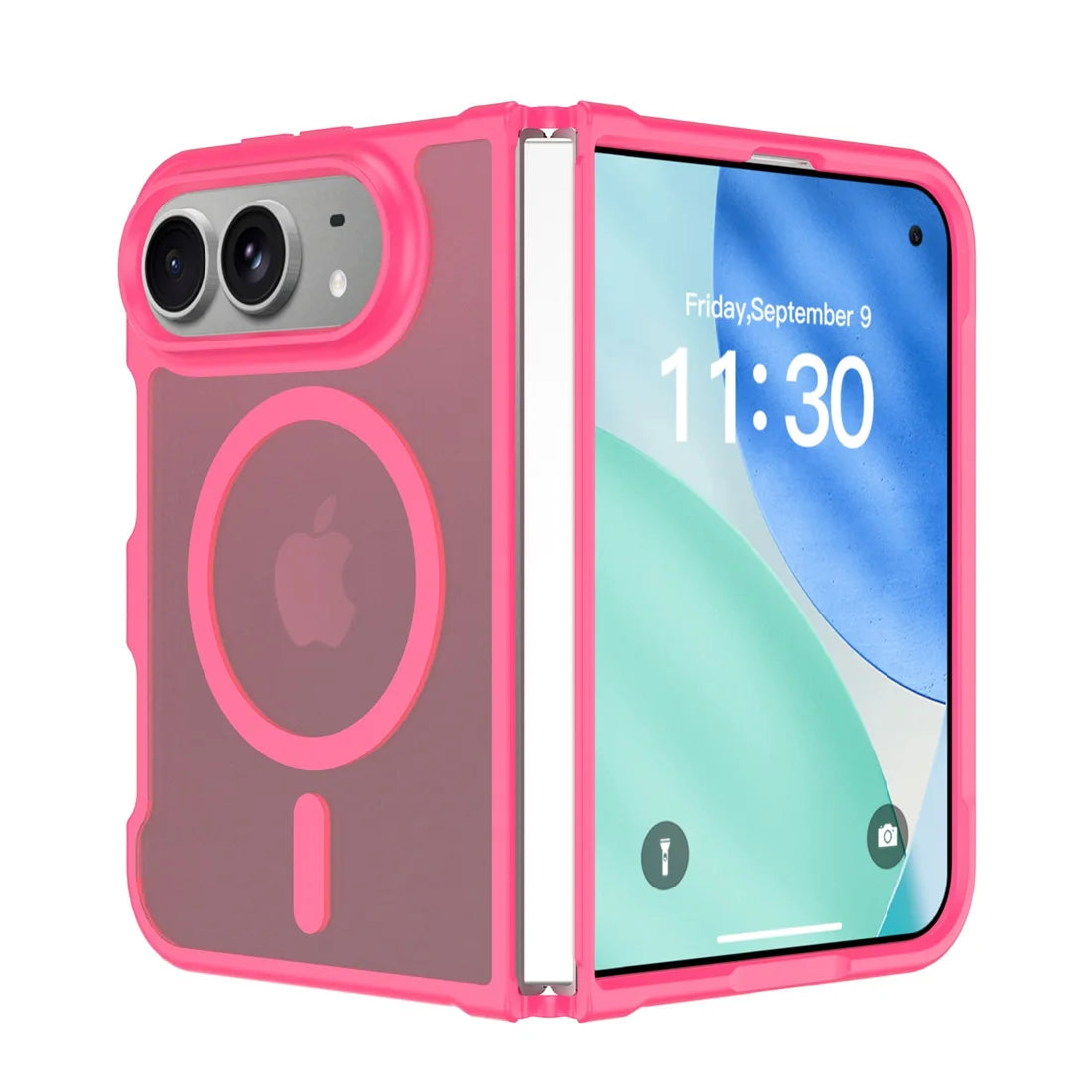 For iPhone 18 Fold Matte Magnetic Case, Compatible with MagSafe Drop Protection Translucent Cover For iPhone 18 Ultra