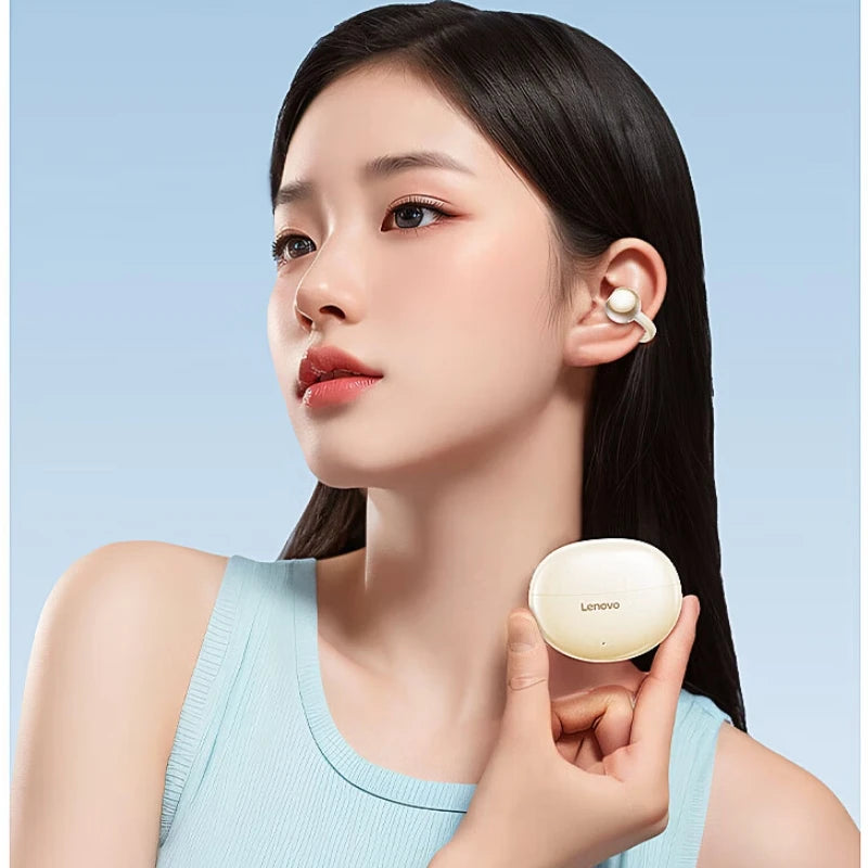 Lenovo TA410 Bluetooth Earbuds Wireless Headphones Ear Clip TWS Earphones Noise Cancelling Sports Gaming Headset for Android iOS
