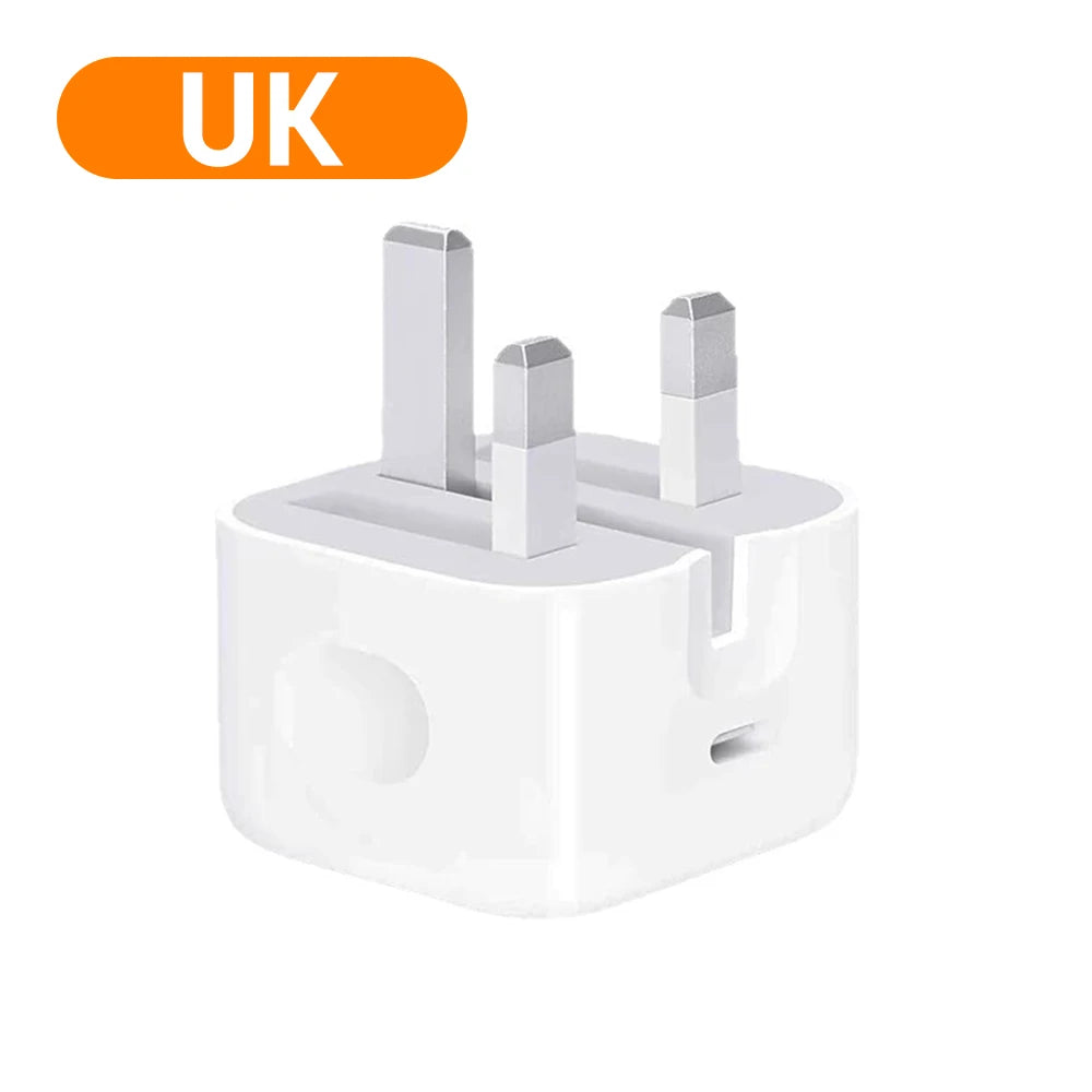 PD25W Type C Super Fast Charging Mobile Phone Foldable Charger For Iphone 17 16 Samsung POCO UK Plug Phone Accessories