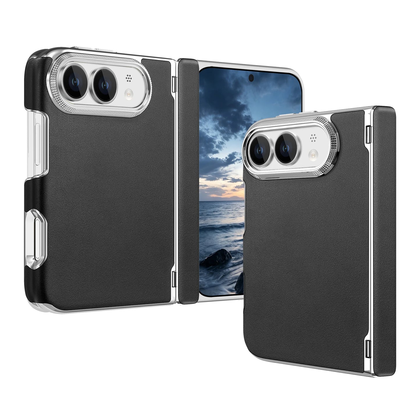 For iPhone Ultra 18 Fold Case Luxury Leather Matte Magnetic Wireless Charging Shockproof Protection Hard Back Cover Accessories