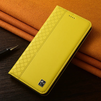 Napa Inner Grid Genuine Leather Flip Case For Apple iPhone 12 13 14 15 16 16e 17 Pro Max Plus X XS Max XR Phone Cover Card Cases